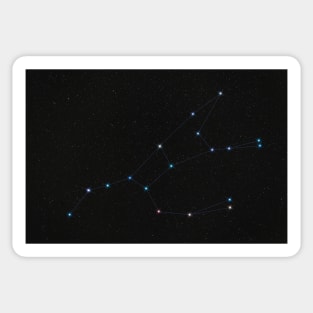 Ursa Major constellation, stars with spikes connected by lines Sticker